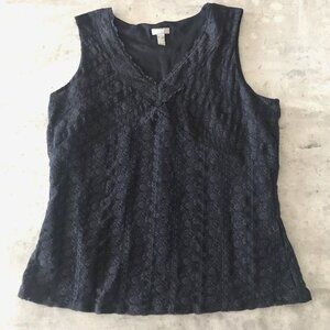 J Jill Top Women Medium Lace Fairy Goth Whimsigoth Witchy Victorian Romantic Y2K